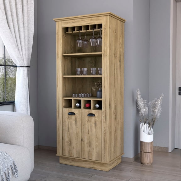 Elegant 4-built In Wine Rack Cabinet - Finish Look With & Shelves