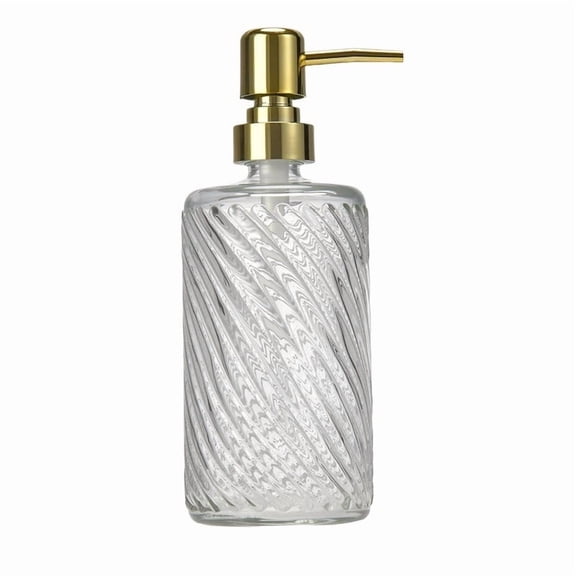 Elegant 500ml Glass Hand Sanitizer Bottle with Gold Lid - Versatile Shampoo and Shower Gel Storage Solution