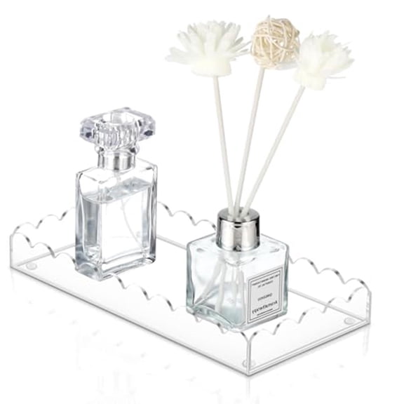 Elegant 7.9'' for Acrylic Vanity Tray: Stylish Organizer for Bathroom & Home Decor
