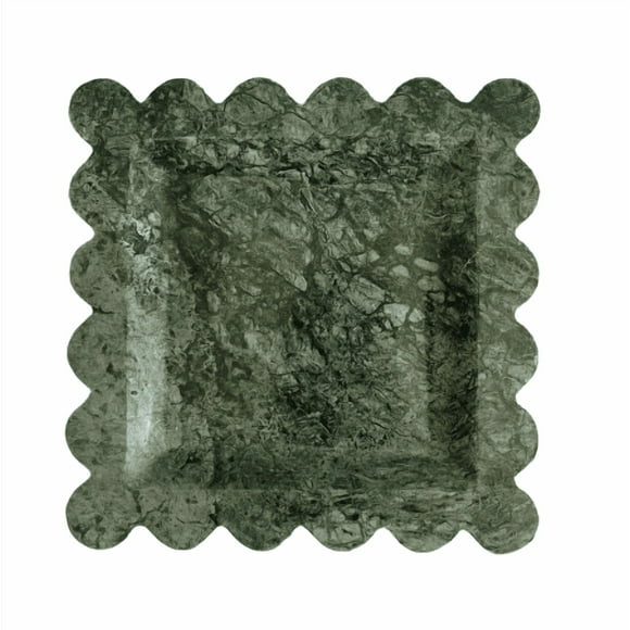 Elegant 7.9x7.9in Square Natural Marble Tray - Decorative Serving Tray for Home Decor, Vanity & Coffee Table