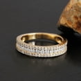 thumbnail image 1 of Elegant 925 Silver,Gold Plated Ring Cubic Zircon Wedding Jewelry Sz 6-10, 1 of 2
