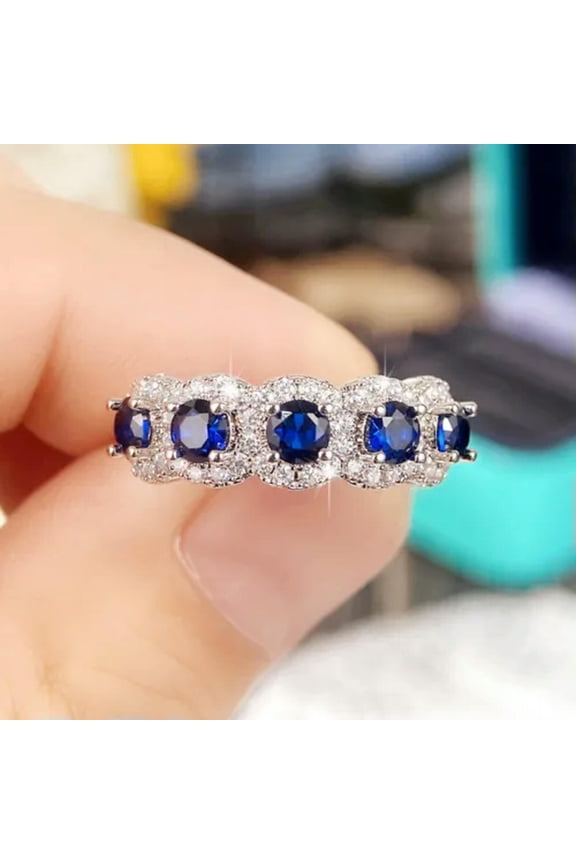 Elegant 925 Silver Rings Cubic Zircon Wedding Engagement Party Jewelry Sz 6-10