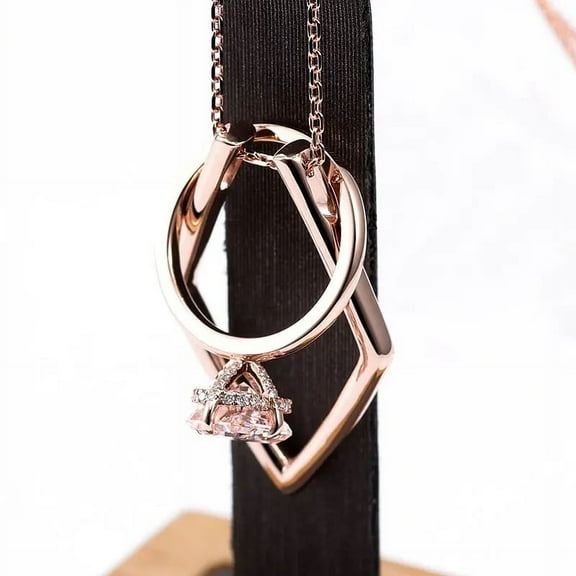Elegant 925 Sterling Silver Ring Holder Pendant Necklace for Women – Stylish, Durable, Functional, Adjustable, and Lightweight – Perfect Jewelry Accessory