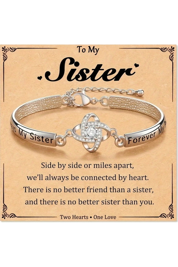 Elegant 925 Sterling Silvery Bracelet With Sparkling Moissanite Charm - Perfect Gift For Sister, Mom On Christmas, Thanksgiving, Valentine's & Mother's Day | Boho-Chic Style, All-Season Wear