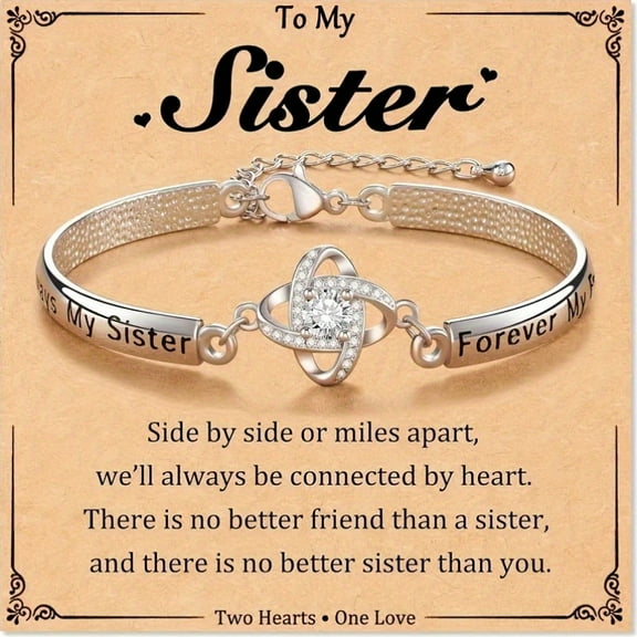 Elegant 925 Sterling Silvery Bracelet With Sparkling Moissanite Charm - Perfect Gift For Sister, Mom On Christmas, Thanksgiving, Valentine's & Mother's Day | Boho-Chic Style, All-Season Wear
