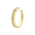 thumbnail image 1 of Elegant 9k Gold Women Single Cartilage Hoop Earring with Cubic Zirconia/CZ - 13mm*2mm, 1 of 1