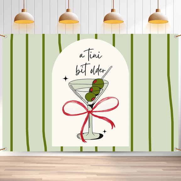 Elegant "A Tiny Bit Older" Birthday Backdrop - Minimalist Mature Theme Photo Background for Adults