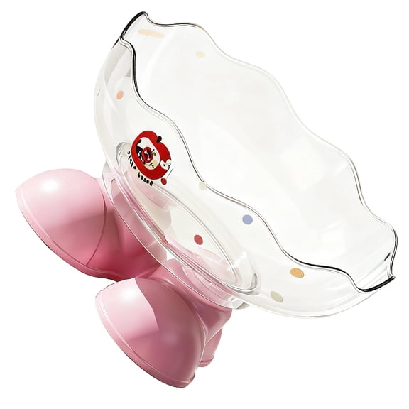 Elegant ABS High Foot Holiday Themed Dessert Serving Tray Large Capacity Candy Bowl ABS Kitchenwares