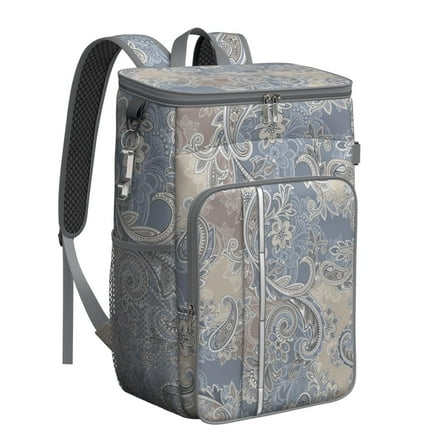 Elegant Abstract Insulated Backpack Cooler - 20L Decorative Soft Cooler Bag, Long-Lasting Cold/Hot Retention for Beach, Travel & Work, Holds 26 Cans