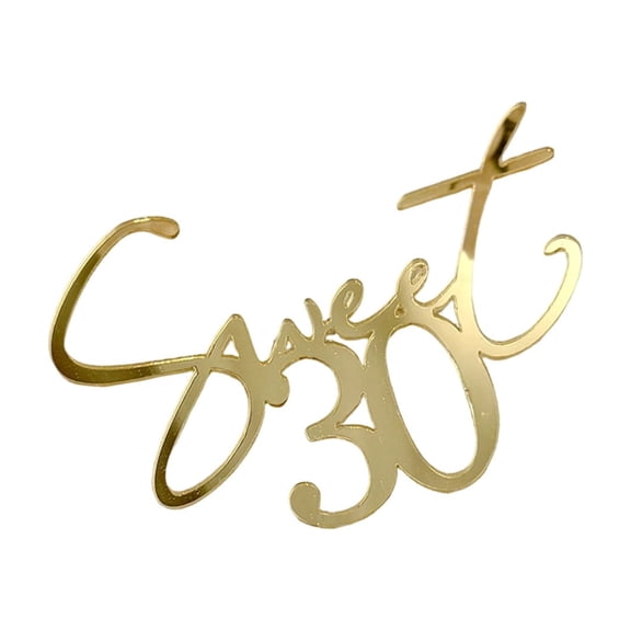 Elegant Acrylic Birthday Cake Toppers with Modern Happy Birthday Font for 16 18 21 30 Celebration and Stylish Party Decoration