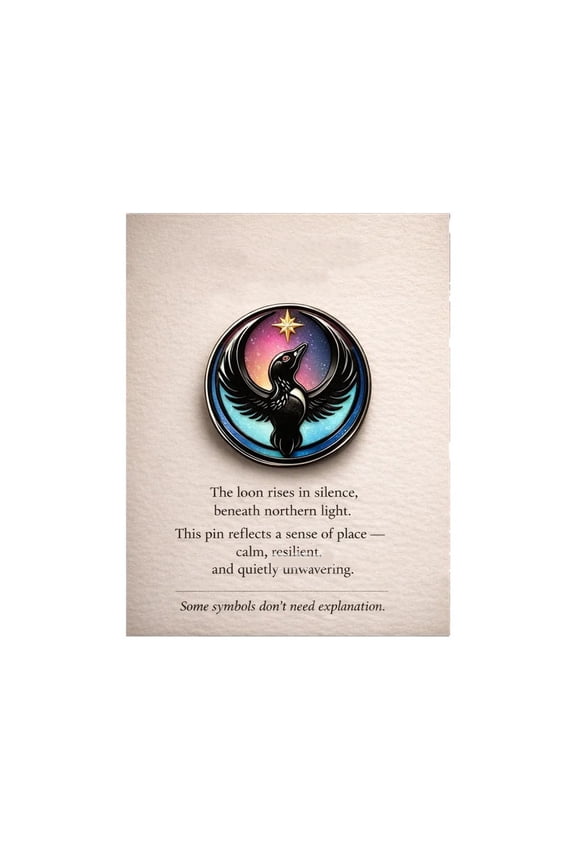 Elegant Acrylic Loon Brooch Nature Pin For Jackets And Bags Accessory