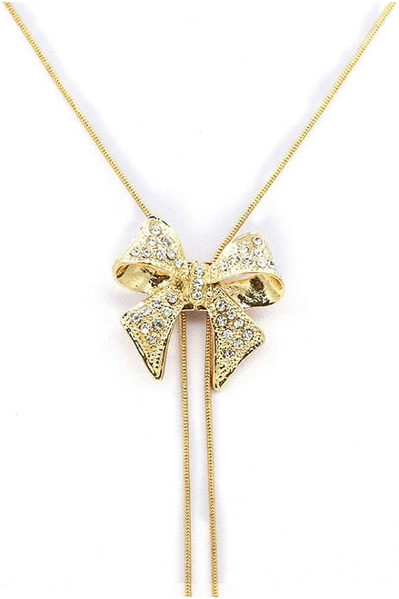 Elegant Adjustable Crystal Sunflower Pendant Long Necklace Rhinestone Flower Shape Tassel Sweater Chain Necklaces Fashion Jewelry For Women Gift[Z3180]