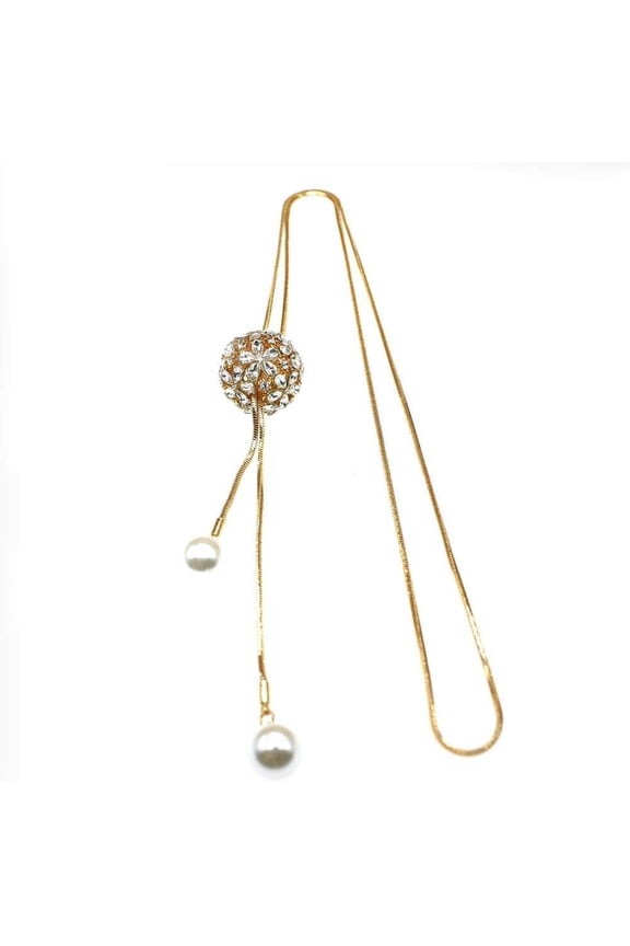 Elegant Adjustable Crystal Sunflower Pendant Long Necklace Rhinestone Flower Shape Tassel Sweater Chain Necklaces Fashion Jewelry For Women Gift[Z3181]