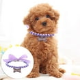 thumbnail image 1 of Elegant Adjustable Pearl Pet Collar with Decorative Bone Pendant for Small Dogs and Cats, 1 of 2
