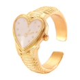 thumbnail image 1 of Elegant Adjustable Rings Opening Heart Shape Geometric Alloy Texture Suitable for Various Occasion, 1 of 13