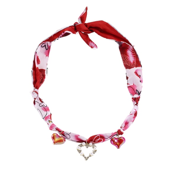 Elegant Adjustable Scarf Necklace with Pendants, Soft Polyester Design for Work Outfits or Parties