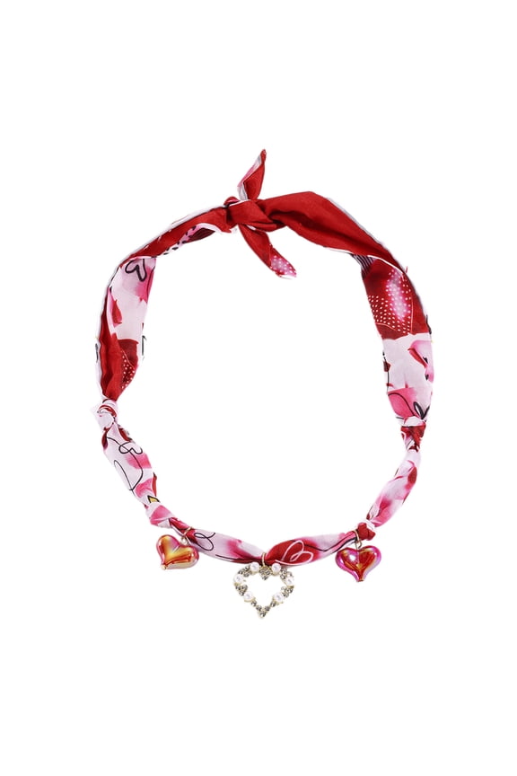 Elegant Adjustable Scarf Necklace with Pendants, Soft Polyester Design for Work Outfits or Parties