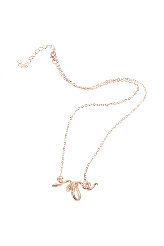 Unique Snake Pattern Necklace Statement Twisted Snake Necklace Individualized Neckchain Charm for Trendsetters