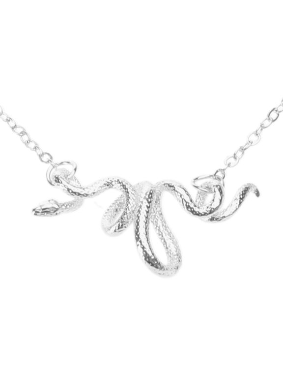 Elegant Adjustable Serpents Necklace Unique Snake Figure Necklace with Adjustable Length for Daily