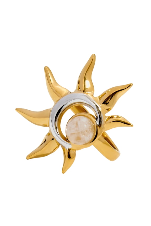 Elegant Adjustable Wedding Rings Dating Rings Sun and Moons Opening Finger Jewelry Suitable for Woman Present
