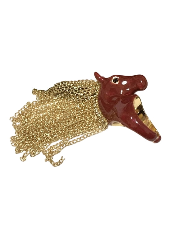 Elegant Adjustable Zebras Head Fringe Rings Alloy Statement Jewelry For Her