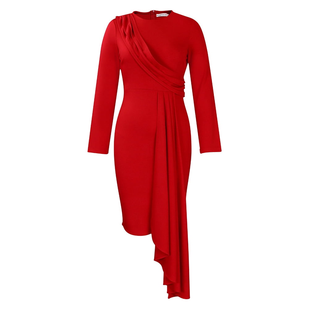 Elegant Ol Style Pencil Dress With Long Sleeves