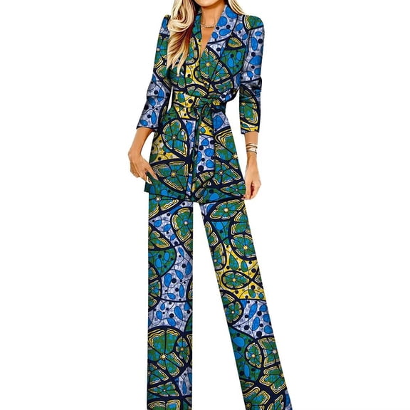 Elegant African Women Suit Blazer and Pants Set Formal Clothes Set for Office Lady Party Cocktail Suits