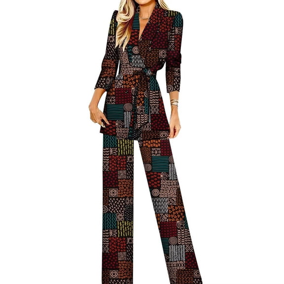 Elegant African Women Suit Blazer and Pants Set Formal Clothes Set for Office Lady Party Cocktail Suits