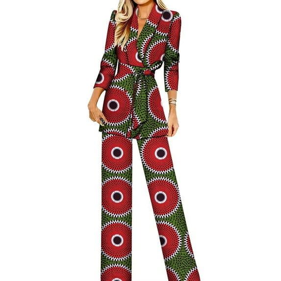 Elegant African Women Suit Blazer and Pants Set Formal Clothes Set for Office Lady Party Cocktail Suits