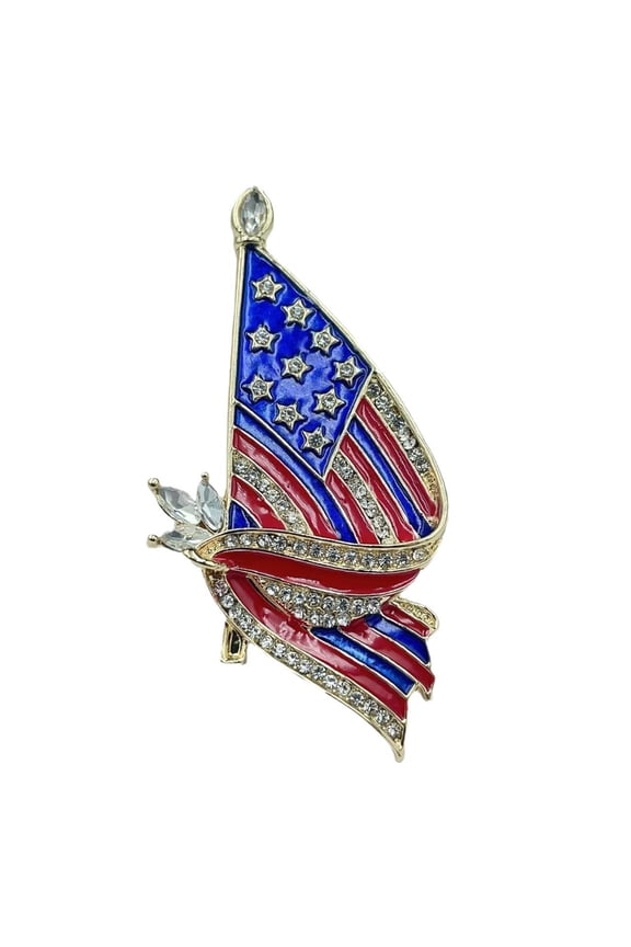 Elegant Alloy Metal Pin Fashionable Flag Theme Jewelry Accessory Multipurpose Wear For Outfits Friendship