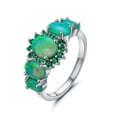 thumbnail image 1 of Women's Elegant Opal Ring European Inspired Design Lightweight Alloy Ring Jewelry Gift For Her Fashion Ring Sizes 5 to 12 Daily Wear Ring, 1 of 3