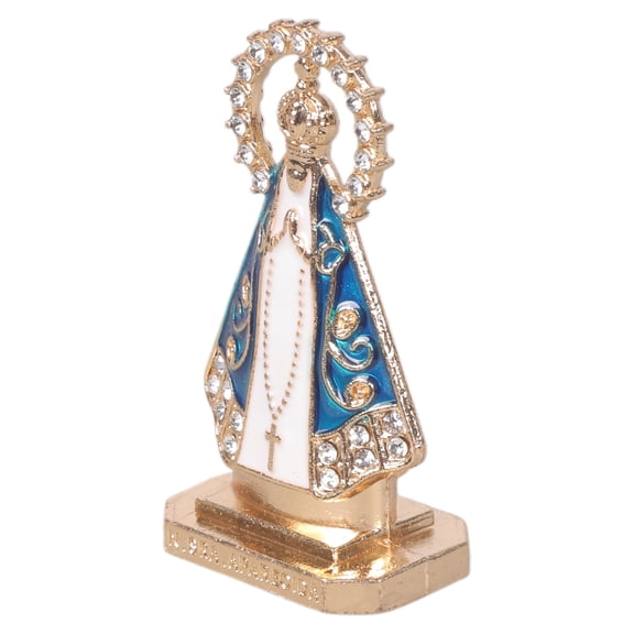 Elegant Alloy Religious Altars Piece Luxury Prayer Figurine with Rhinestones Embellished For Spiritual Space And Gifting