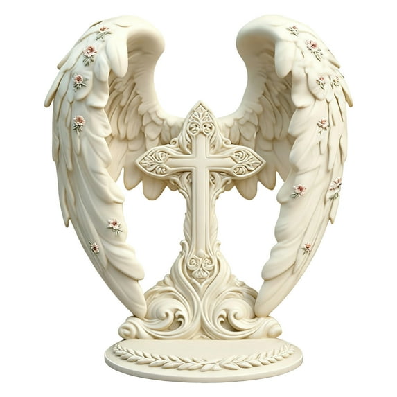 Elegant Angel Desktop Ornament Acrylic Decoration for Home Room or Bathroom with Graceful Design and Detailed Features