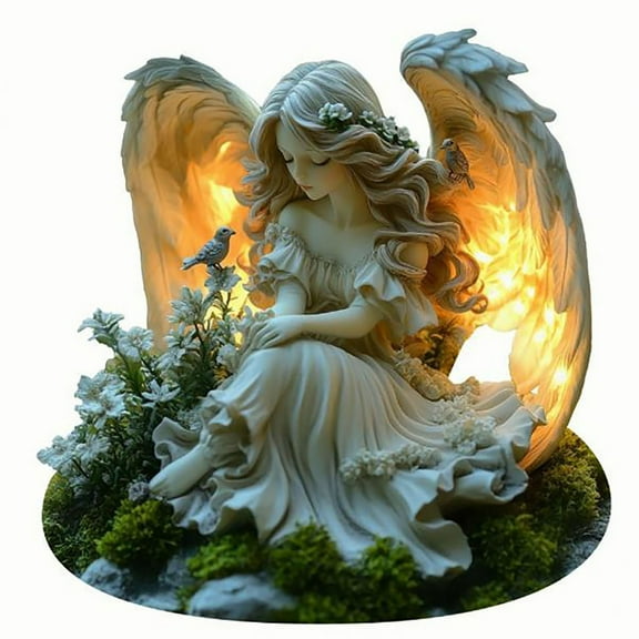 Elegant Angel Desktop Ornament Decoration Ideal for Home Display Featuring Acrylic Craftsmanship