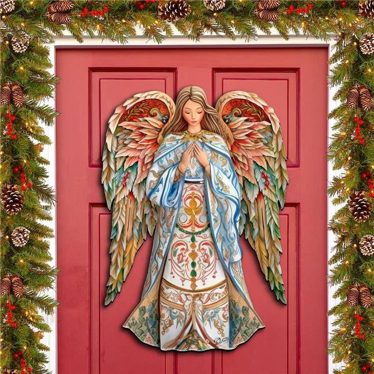 Elegant Angel of Hope Holiday Door Decor by G. Debrekht - Nativity Holiday Dcor - 8611073H