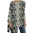 thumbnail image 1 of Elegant Animal Snake Skin Print T Shirts Aesthetic T Shirt Womens Long Sleeve O Neck Street Fashion Tops Oversized Prin, 1 of 7