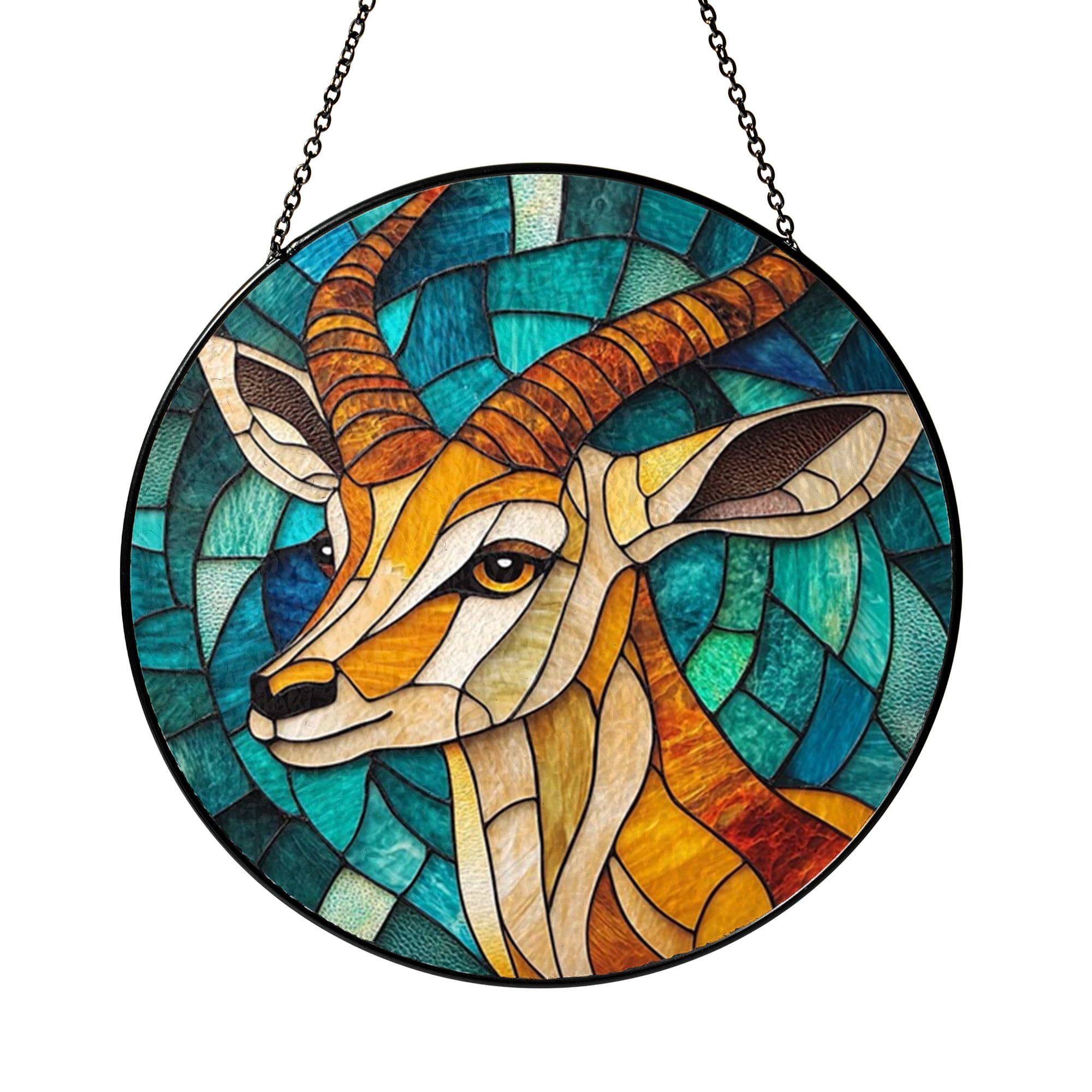 Elegant Animal Window Decor – Gazelle Inspired Stained Glass - Walmart.com