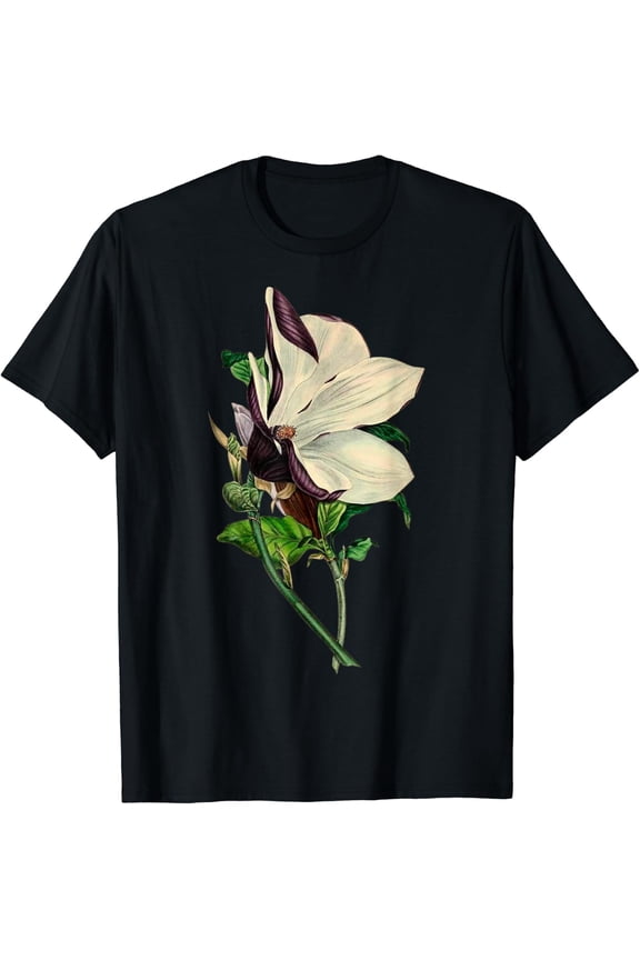 Elegant Antique Orchid Botanical Flower T-Shirt Size S-5XL