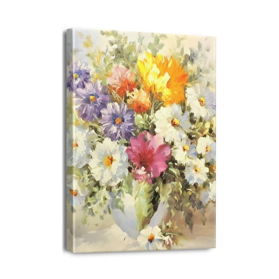 Elegant Art Draw of Flowers and PlantsIdeal Poster for Refrigerator, Home Office, or Wall Decor (12x16 inch)