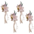 thumbnail image 1 of Elegant Artificial Flower Bowknots Faux Flower Wedding Car Decors Set for Glasses and Door Elegant Embellishment, 1 of 9
