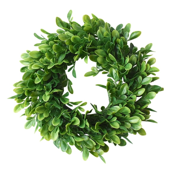 Elegant Artificial Wreath for Door and Wall Decor - Faux Green Leaves, Year-Round Beauty for Indoor and Outdoor Use
