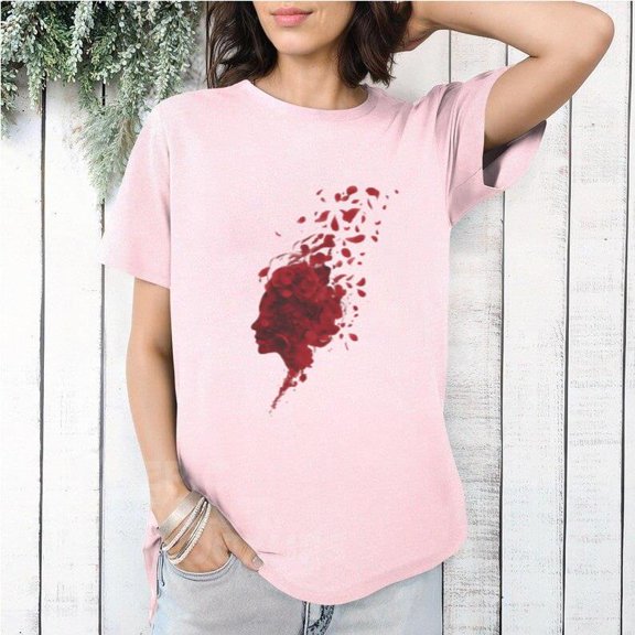 Elegant Artistic Floral Silhouette Flower Outline Design T-Shirt, for men & women, up to size 5XL