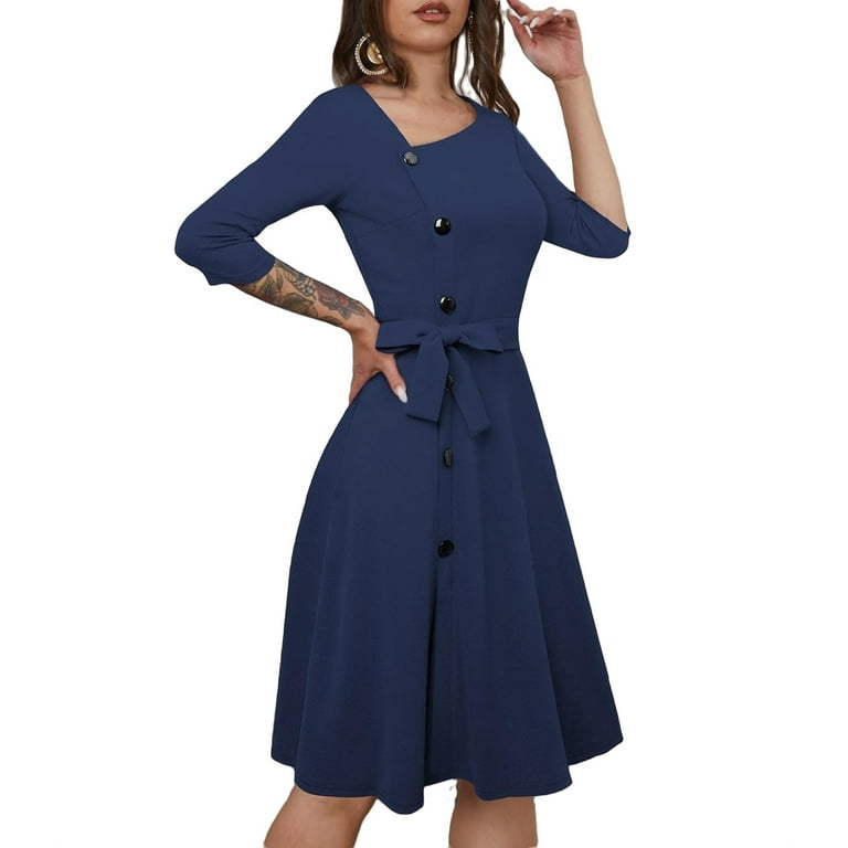 Walmart navy blue dress hotsell