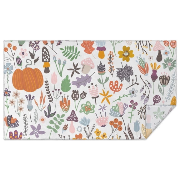 Elegant Autumn Tablecloth Rectangle 60x102, Formal Fall Leaf Pattern Table Cover - Wrinkle Resistant Fabric for Holiday Entertaining & Dining Room Decor