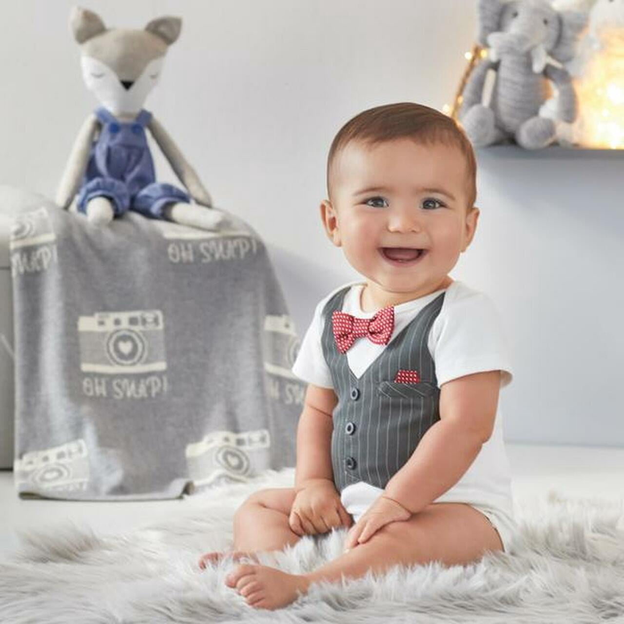Elegant Baby My First Formal Boy Onesie, 6-9 Months