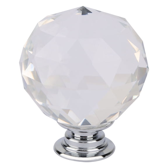Elegant Ball Shape Crystal Glass Drawer Pull Handle 40mm / 1.6 in Sparkling Cabinet Knob and Furniture Pull Hardware Decoration for Home Cupboard Wardrobe and Dresser