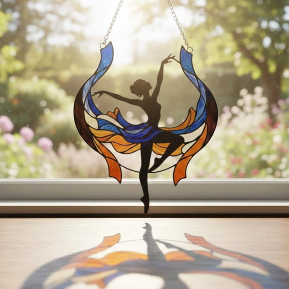 Elegant Ballerina Acrylic Suncatcher Silhouette Window Hanging Home Decor Gift for Dancers