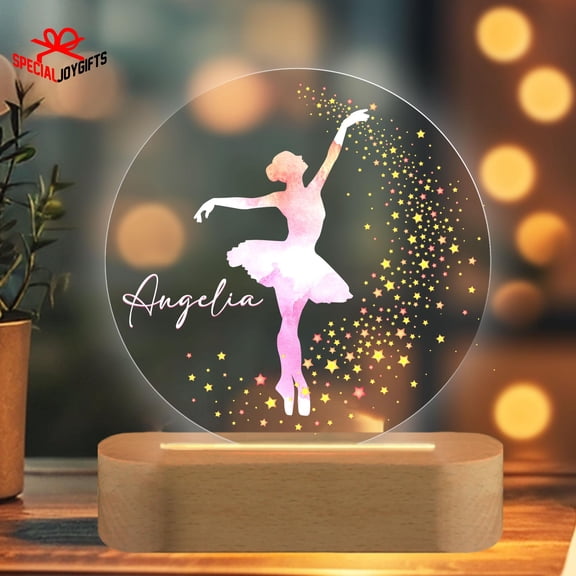 Elegant Ballerina Dance Nightlight Personalized Ballet Acrylic Desk Lamp Artistic Studio Interior Gift For Dance Enthusiasts