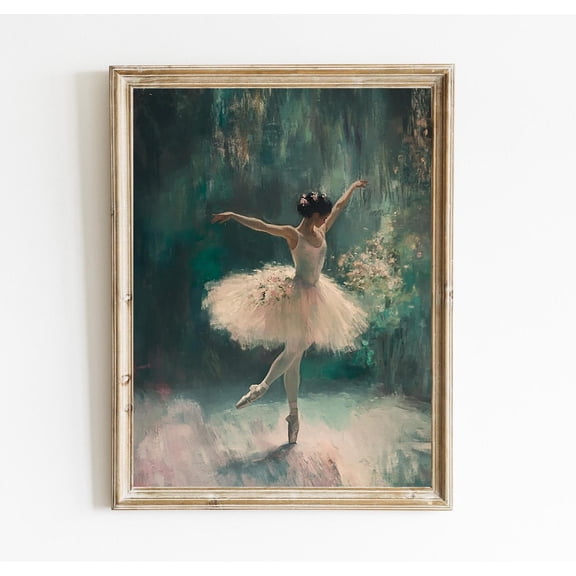 Elegant Ballerina Girl'S Bedroom Ballerina Ballet Home Decor Poster Neutral Minimalistic Ballet Art Poster Art Warm Present Vintage Poster