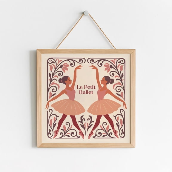 Elegant Ballet Art Ballerina Wall Decor Dance Studio, Unframed Paper Poster 8x10in